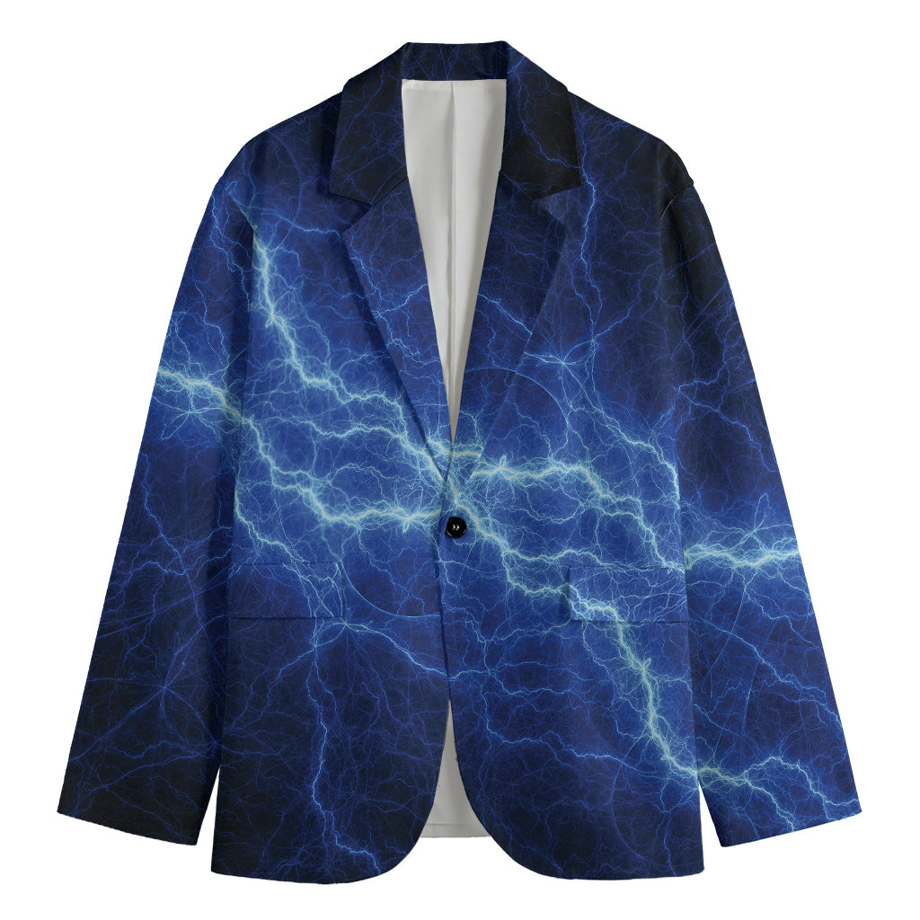 Lightning Plasma Print Men's Blazer