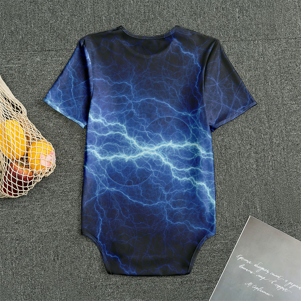 Lightning Plasma Print Men's Bodysuit