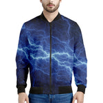 Lightning Plasma Print Men's Bomber Jacket
