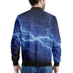 Lightning Plasma Print Men's Bomber Jacket