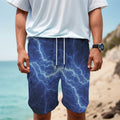 Lightning Plasma Print Men's Cargo Shorts