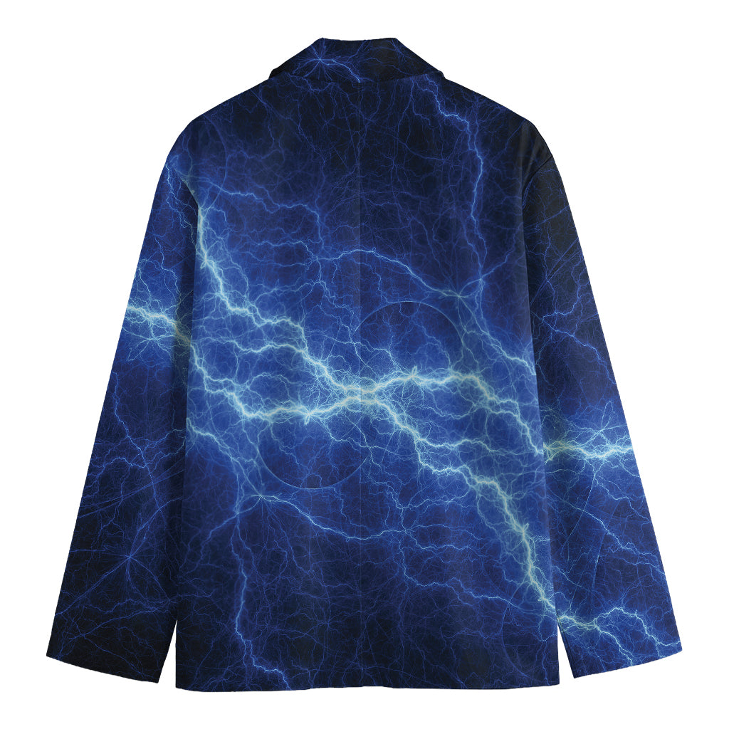 Lightning Plasma Print Men's Cotton Blazer