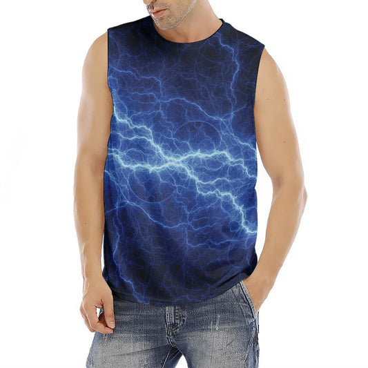 Lightning Plasma Print Men's Fitness Tank Top