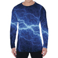 Lightning Plasma Print Men's Long Sleeve T-Shirt