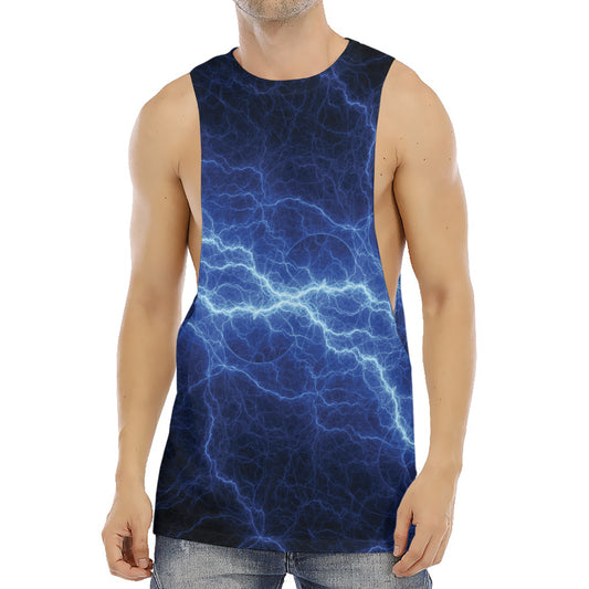 Lightning Plasma Print Men's Muscle Tank Top