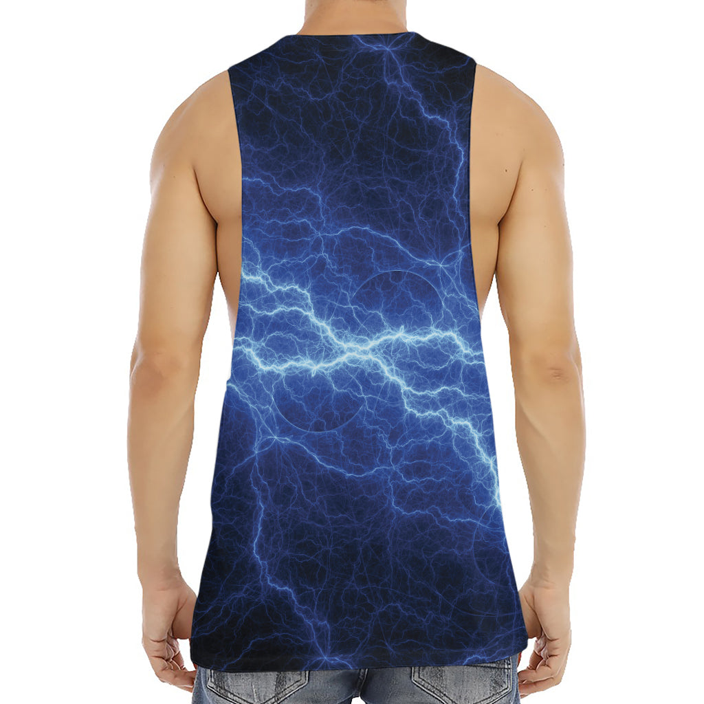 Lightning Plasma Print Men's Muscle Tank Top