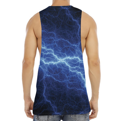 Lightning Plasma Print Men's Muscle Tank Top