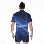 Lightning Plasma Print Men's Rompers