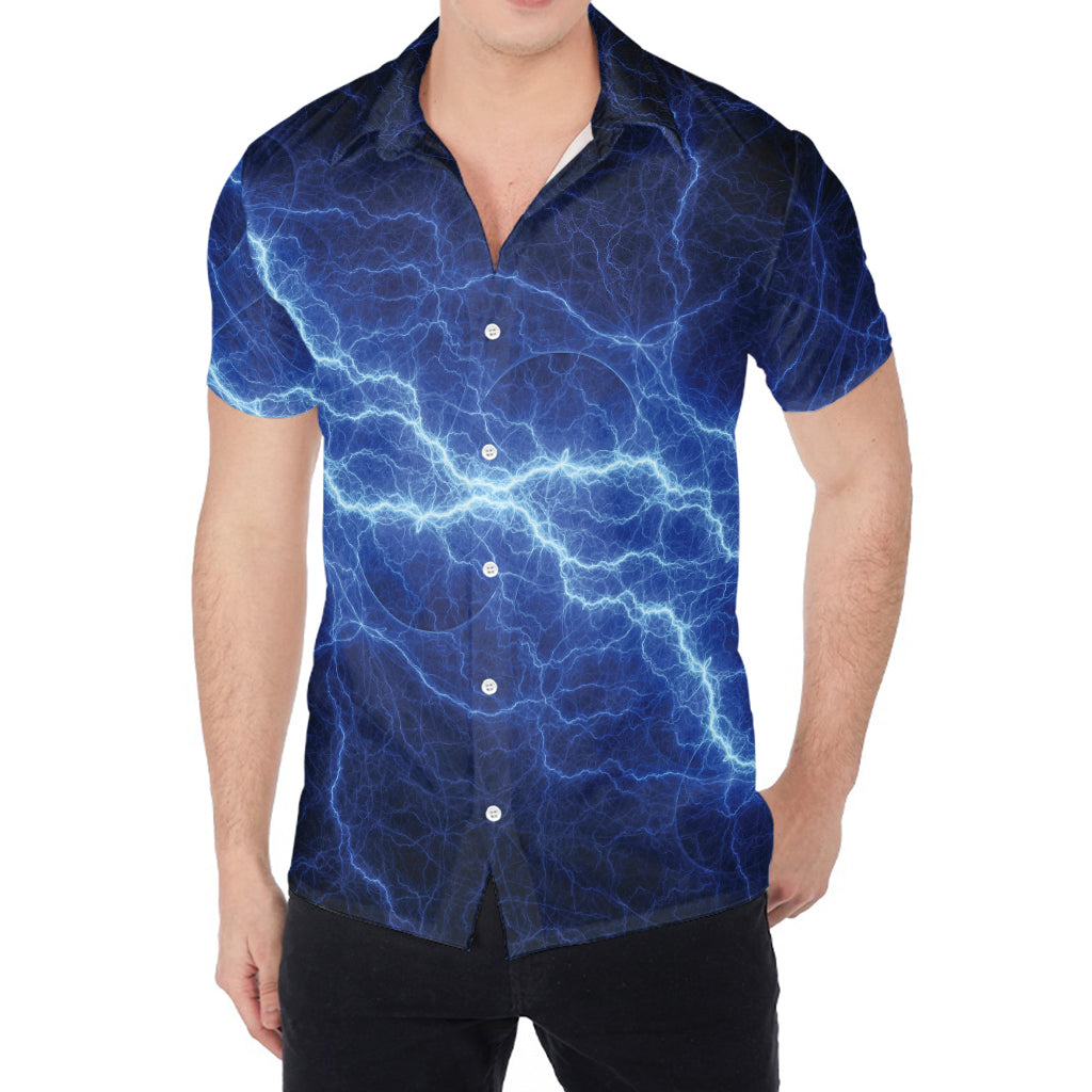 Lightning Plasma Print Men's Shirt