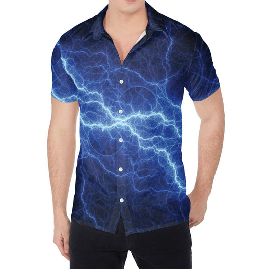 Lightning Plasma Print Men's Shirt