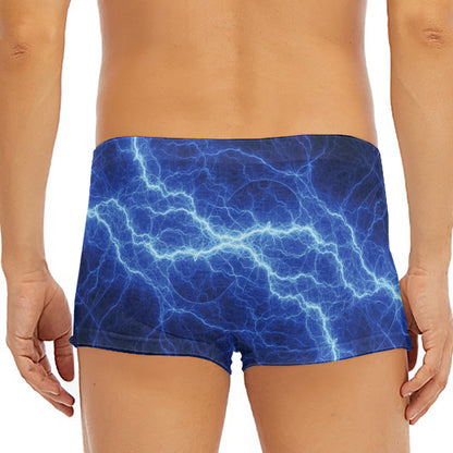 Lightning Plasma Print Men's Short Boxer Briefs