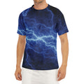 Lightning Plasma Print Men's Short Sleeve Rash Guard