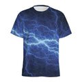 Lightning Plasma Print Men's Athletic T-Shirt