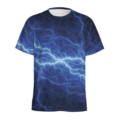 Lightning Plasma Print Men's Sports T-Shirt