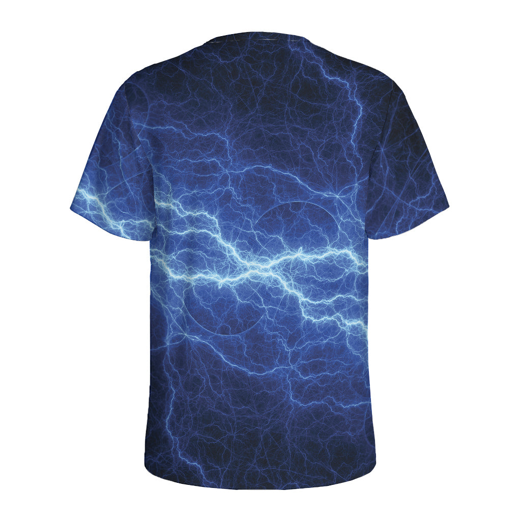 Lightning Plasma Print Men's Sports T-Shirt