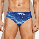 Lightning Plasma Print Men's Swim Briefs