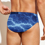 Lightning Plasma Print Men's Swim Briefs