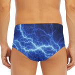 Lightning Plasma Print Men's Triangle Swim Briefs