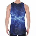 Lightning Plasma Print Men's Velvet Tank Top