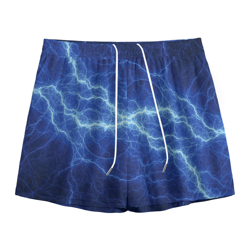Lightning Plasma Print Mesh Shorts