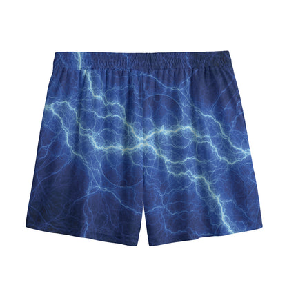 Lightning Plasma Print Mesh Shorts