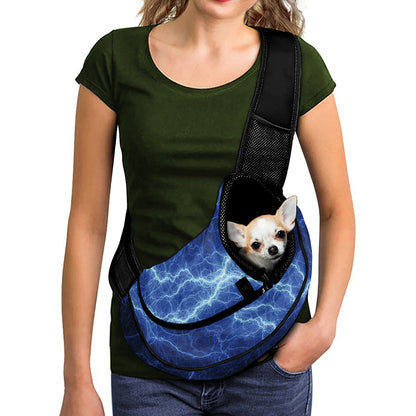Lightning Plasma Print Pet Sling Carrier
