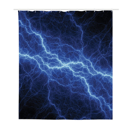 Lightning Plasma Print Polyester Shower Curtain