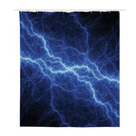 Lightning Plasma Print Polyester Shower Curtain