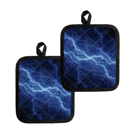 Lightning Plasma Print Pot Holders