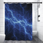 Lightning Plasma Print Premium Shower Curtain