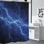 Lightning Plasma Print Premium Shower Curtain