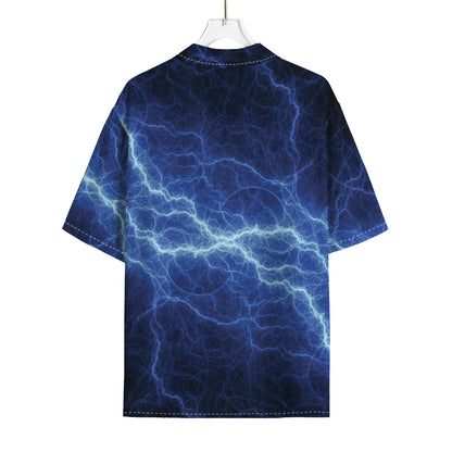Lightning Plasma Print Rayon Hawaiian Shirt