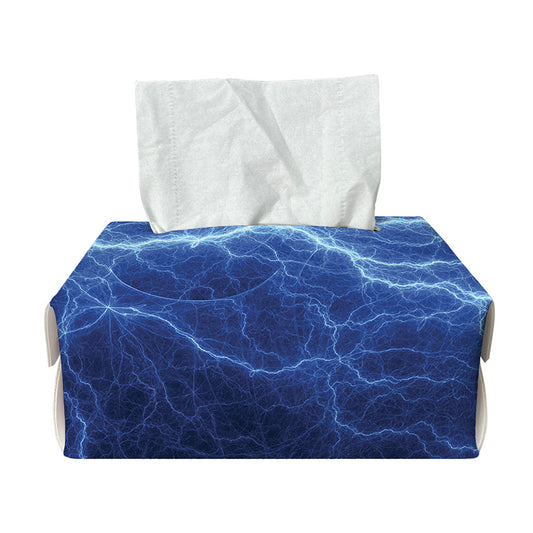 Lightning Plasma Print Rectangle Tissue Box Cover