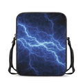 Lightning Plasma Print Rectangular Crossbody Bag
