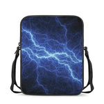 Lightning Plasma Print Rectangular Crossbody Bag