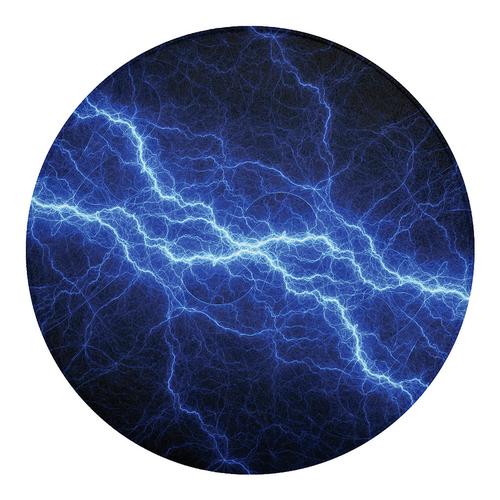 Lightning Plasma Print Round Blanket