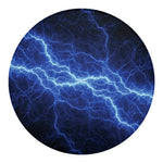 Lightning Plasma Print Round Blanket