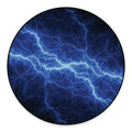 Lightning Plasma Print Round Floor Mat