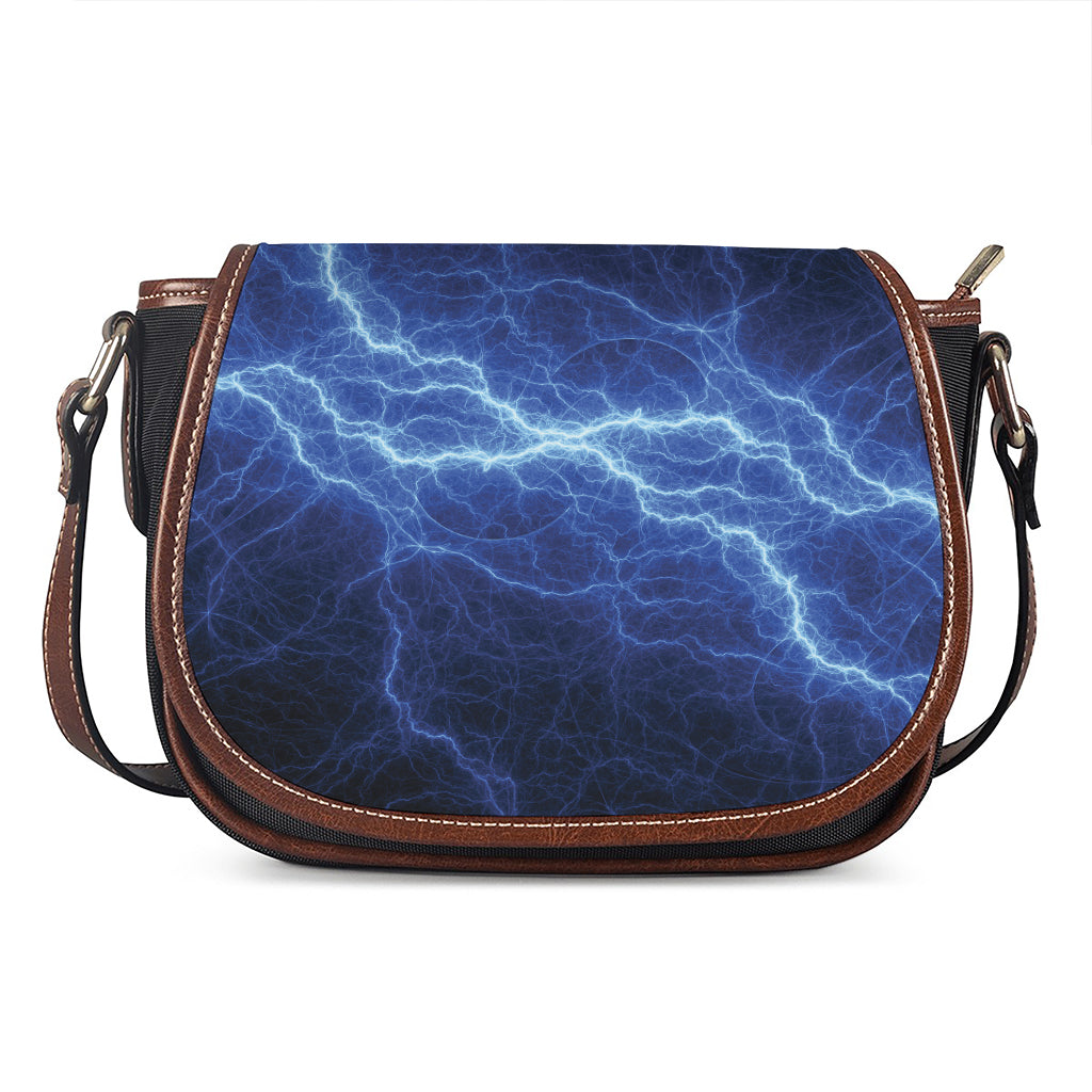 Lightning Plasma Print Saddle Bag