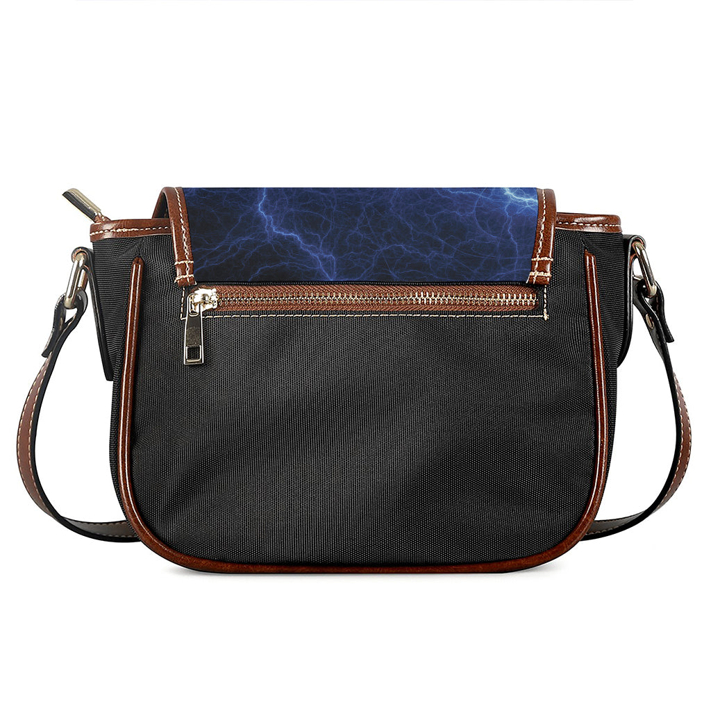 Lightning Plasma Print Saddle Bag