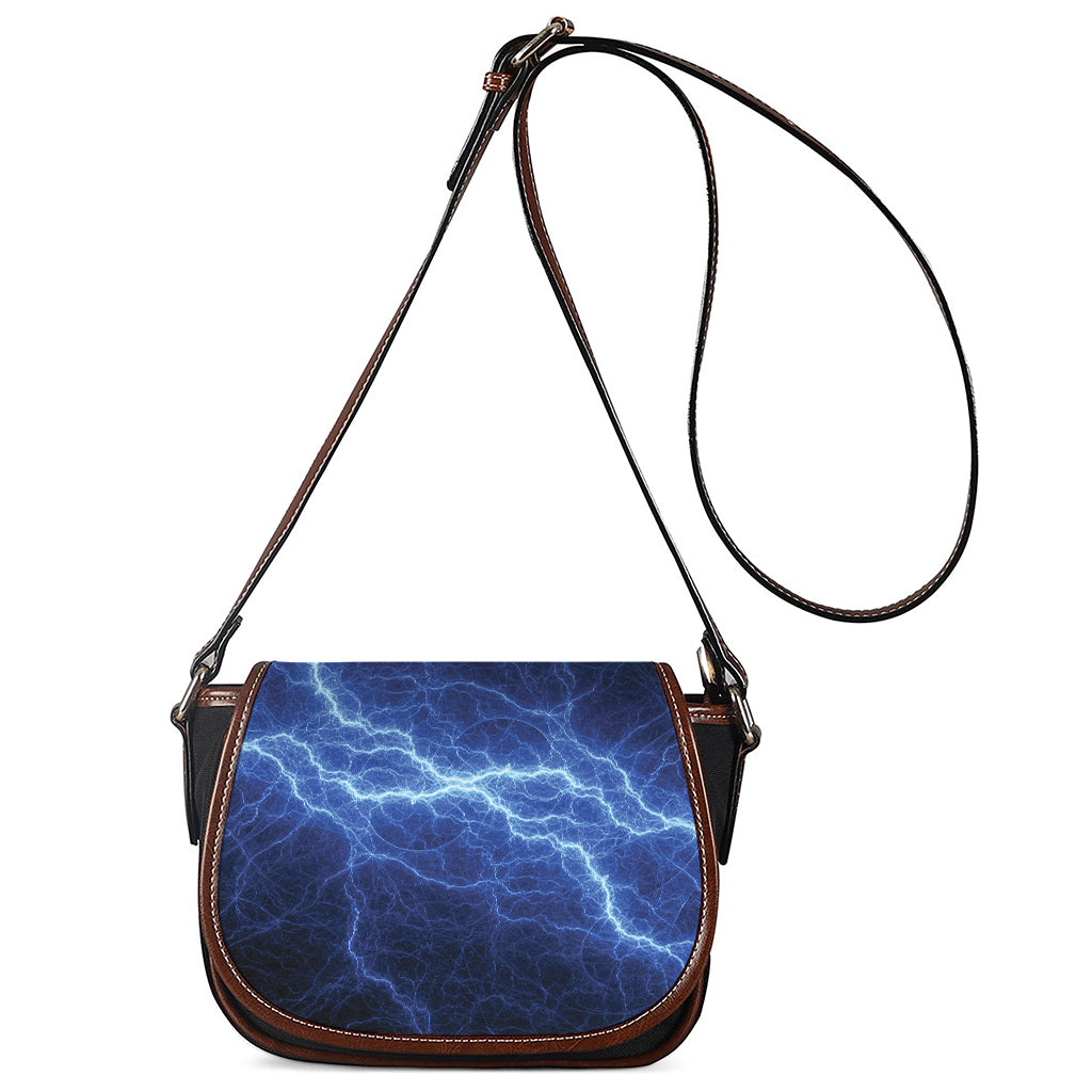 Lightning Plasma Print Saddle Bag