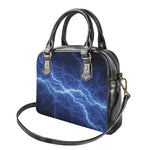Lightning Plasma Print Shoulder Handbag