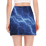 Lightning Plasma Print Side Slit Mini Skirt