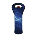 Lightning Plasma Print Single Neoprene Wine Tote