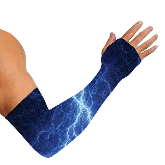Lightning Plasma Print Sun Protection Arm Sleeves