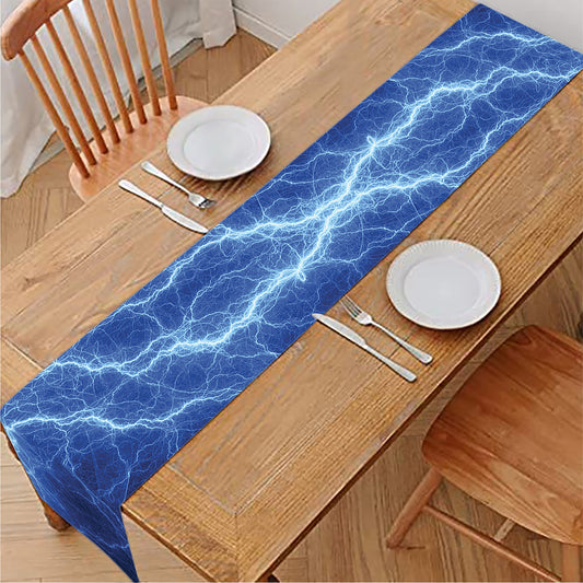 Lightning Plasma Print Table Runner