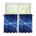 Lightning Plasma Print Tier Curtains