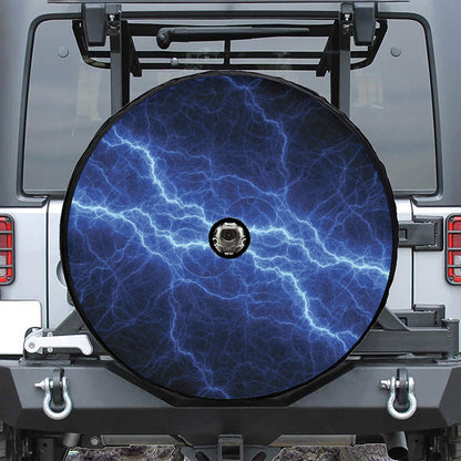 Lightning Plasma Print Tire Cover With Camera Hole