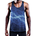 Lightning Plasma Print Men's Workout Tank Top