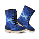 Lightning Plasma Print Winter Boots
